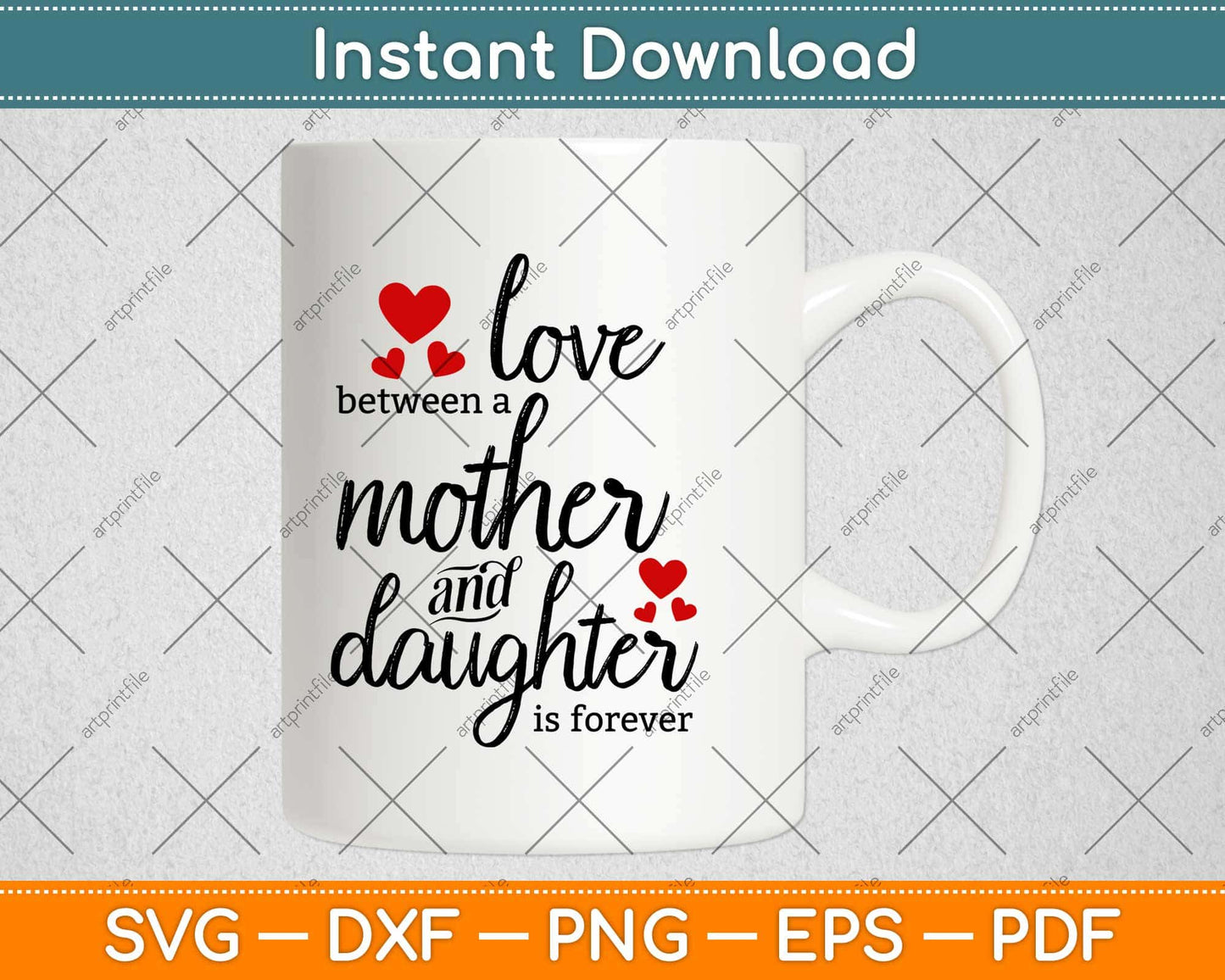 Love Between A Mother And Daughter Is Forever Svg Design
