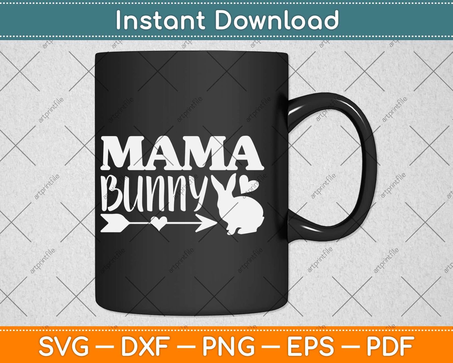 Mama Bunny Easter Svg Design Cricut Printable Cutting File