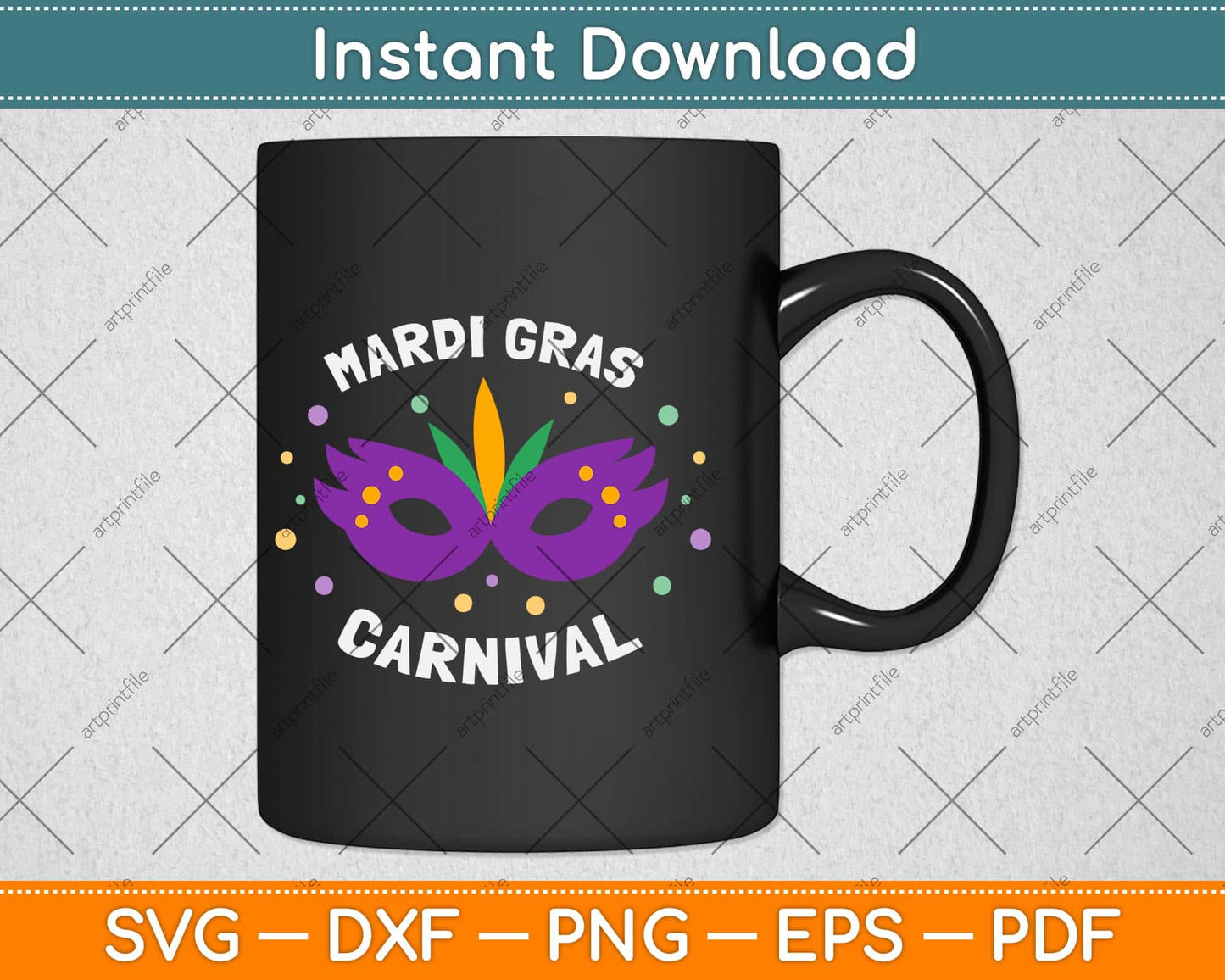 Mardi Gras Carnival Svg Design Cricut Printable Cutting File