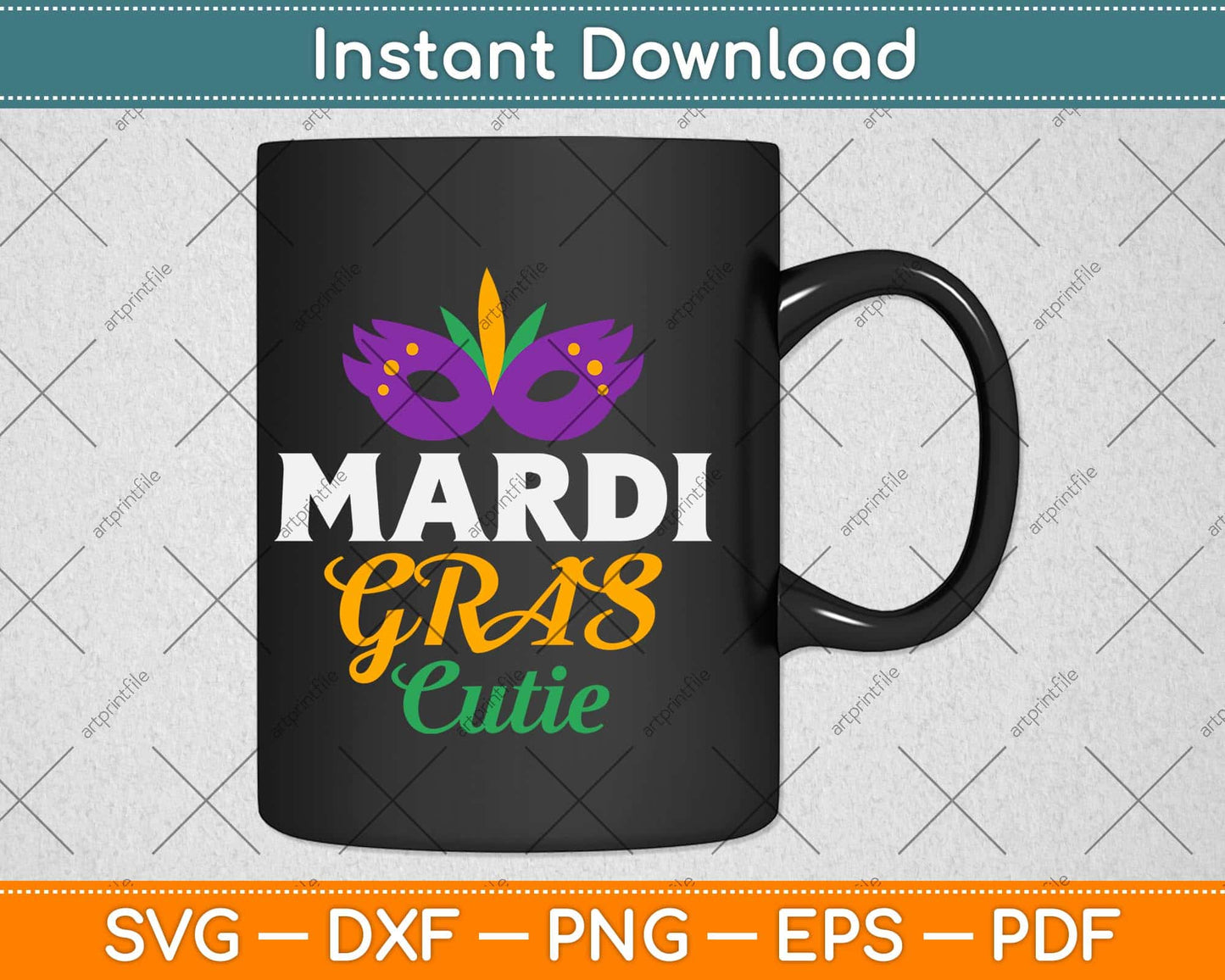 Mardi Gras Cutie Svg Design Cricut Printable Cutting File