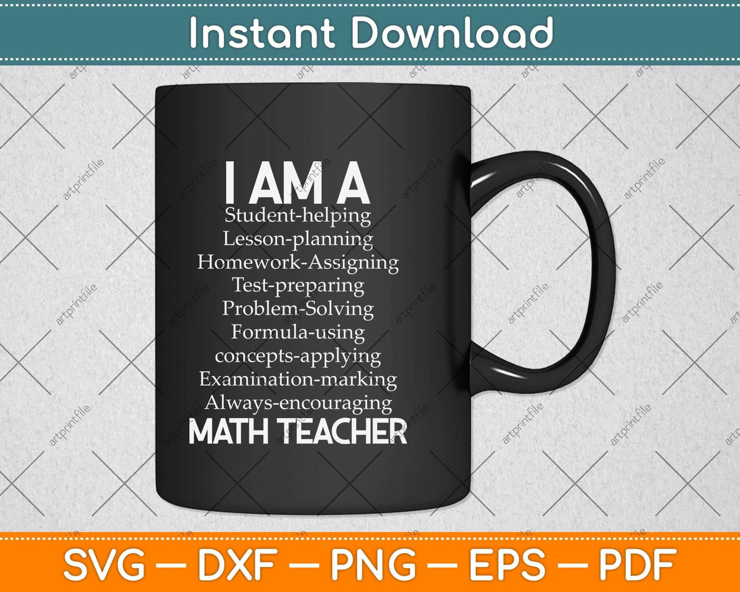Math Teacher Gift - I Am A Student Helping Math Teacher Svg Png Dxf Digital Cutting File