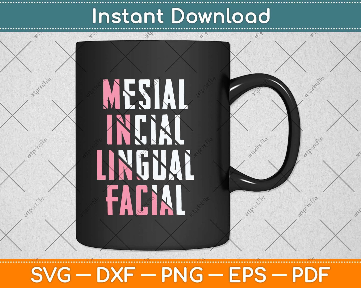 Mesial Incisal Lingual Facial Funny Dental Svg Png Dxf Digital Cutting File