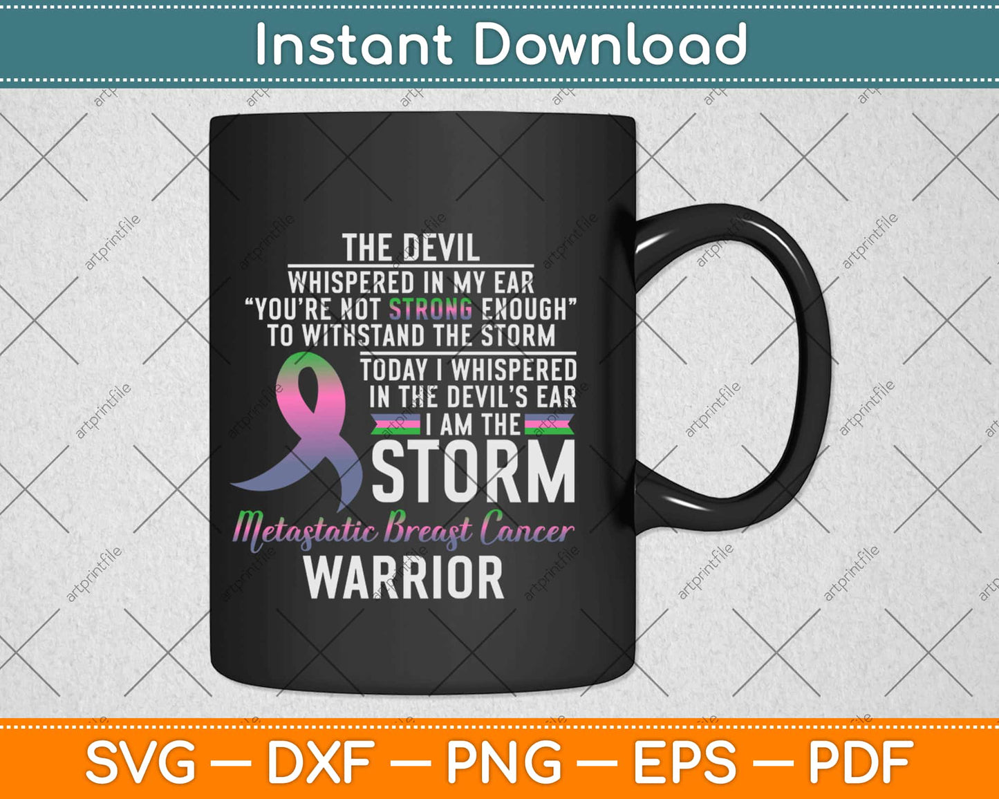 Metastatic Breast Cancer Warrior - I am the Storm Svg Design Cricut Cutting Files