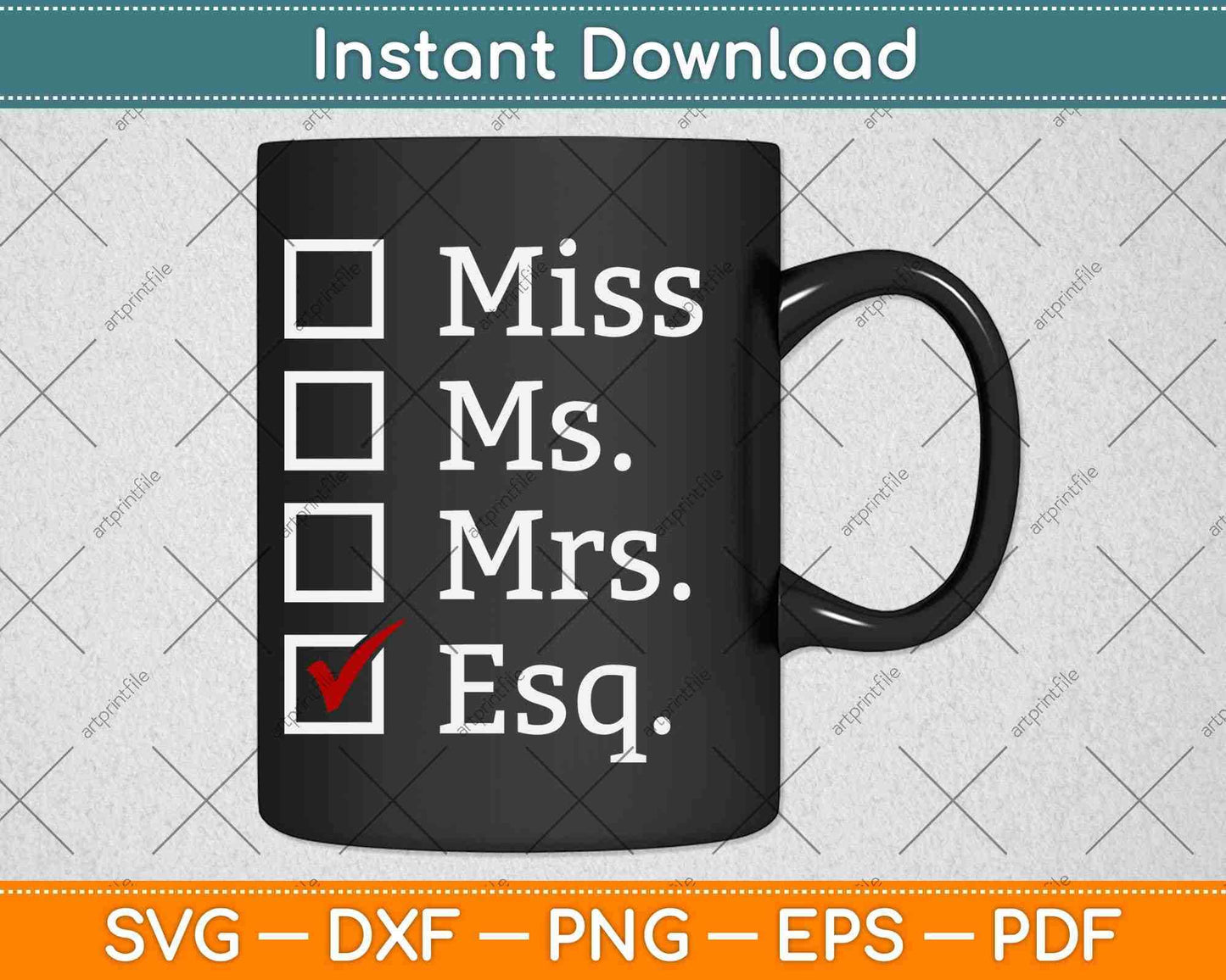 Miss Ms Mrs Esq Funny Law Student Esquire Graduation Svg Png Dxf Cutting File