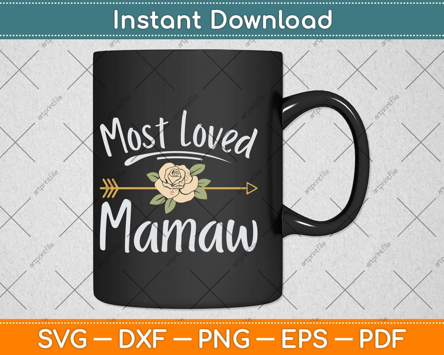 Most Loved Memaw Mothers Day Svg Png Dxf Digital Cutting File