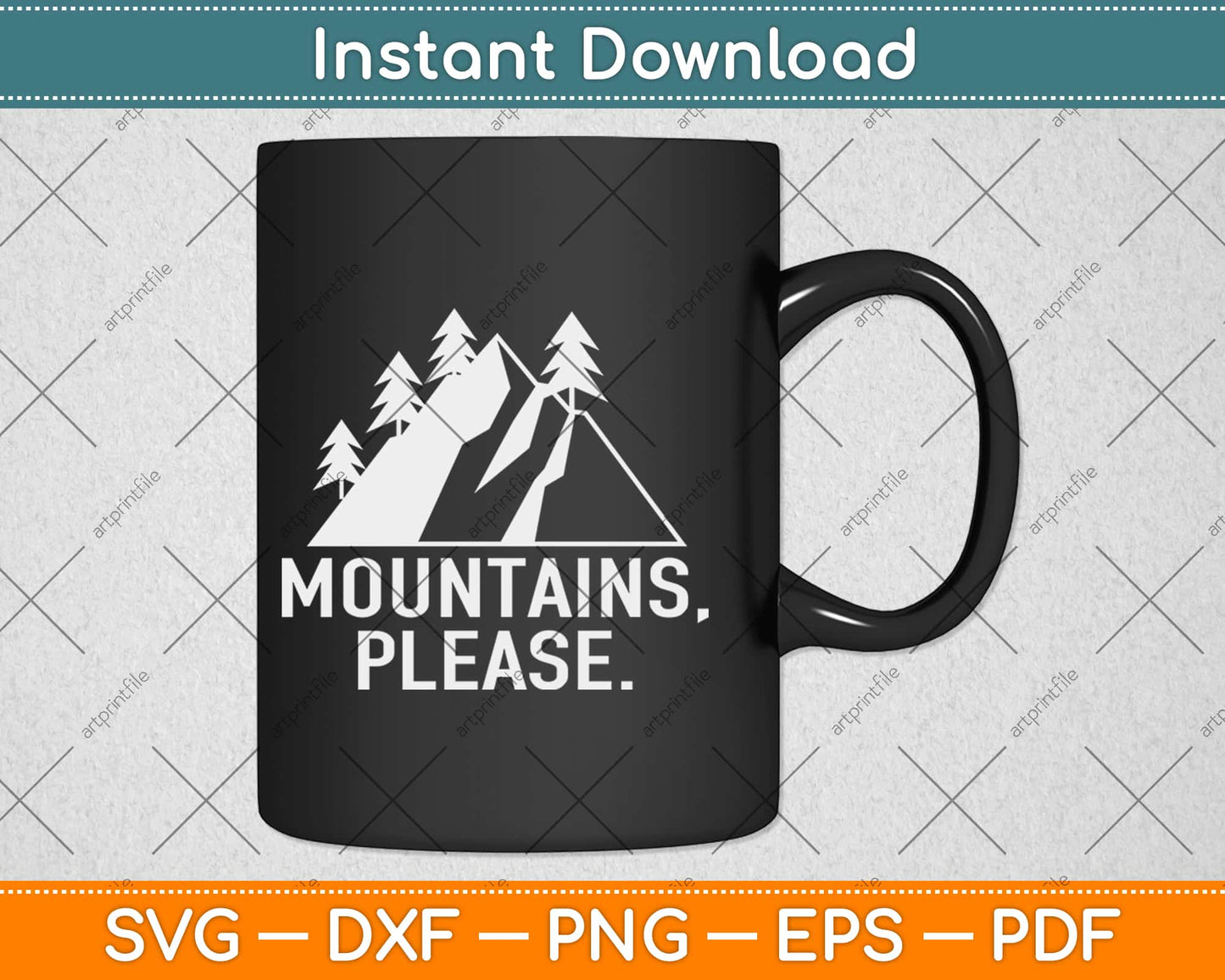Mountains Please - Outdoor Camping and Climbing Svg Design Cricut Cutting Files