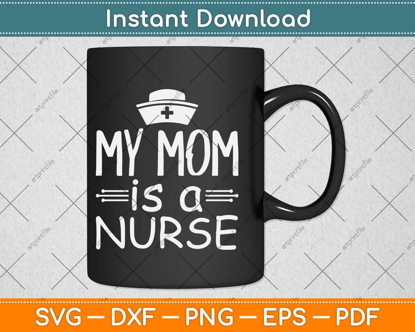 My Mom Is A Nurse Svg Design Cricut Printable Cutting Files