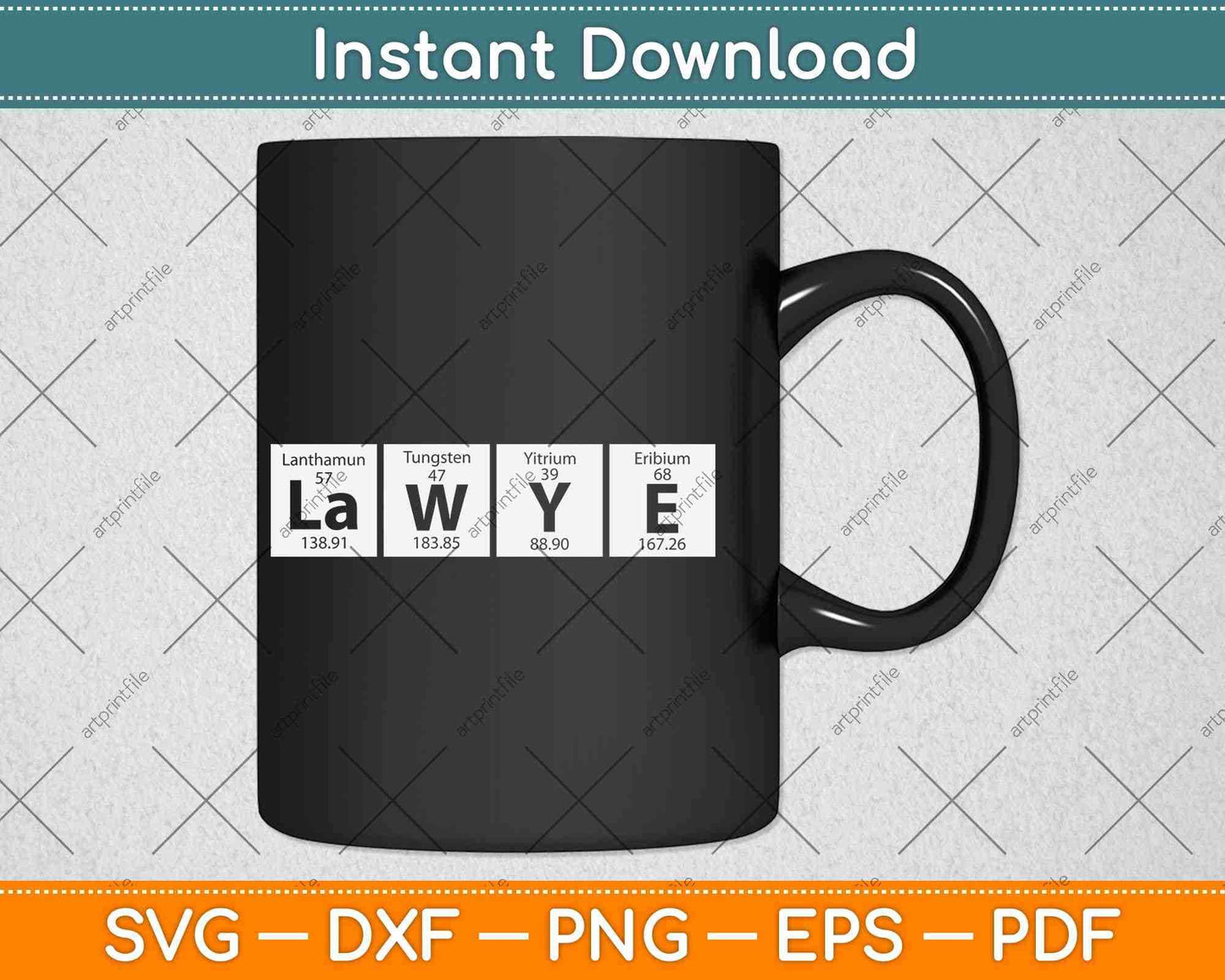 Periodic Table Elements Funny Unique Lawyer Attorney Svg Png Dxf Cutting File