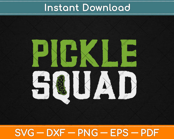 Pickle Cucumber Vegan Squad Green Grocer Svg Design Cricut Printable Cutting Files