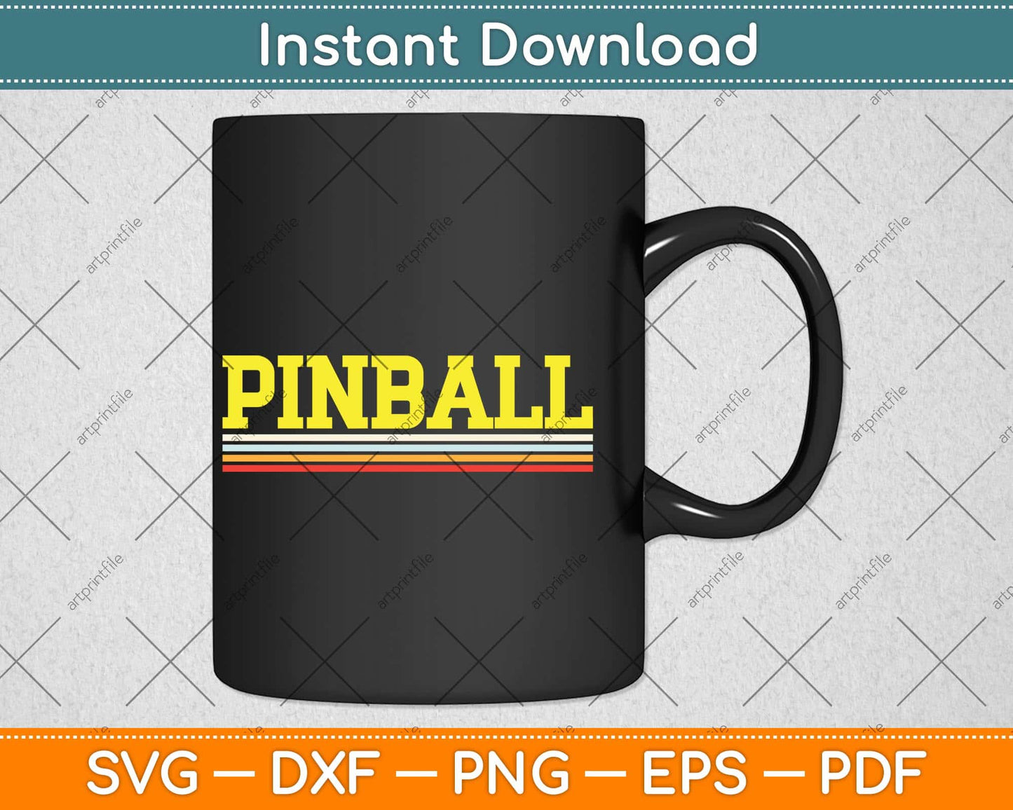 Pinball Game Retro Vintage Svg Png Dxf Digital Cutting File
