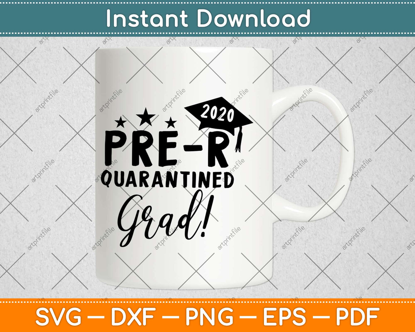 Pre-R 2020 Quarantine Graduation Svg Design Cricut Printable Cutting Files