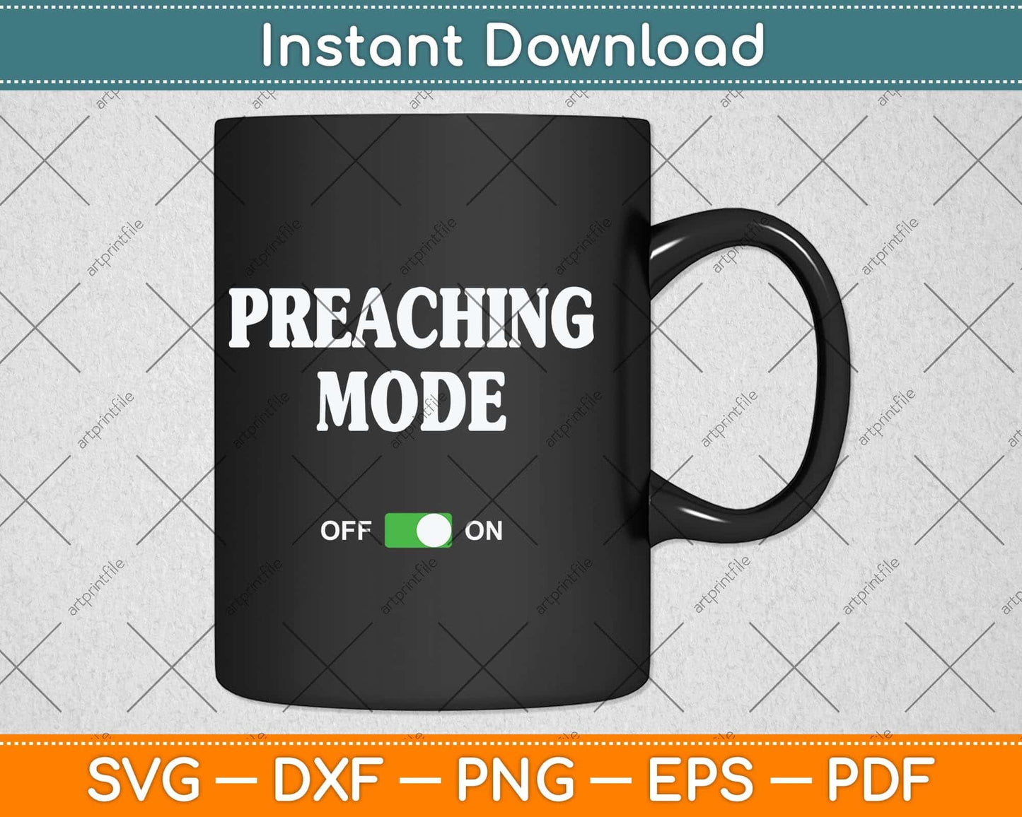 Preaching Mode On Funny Best Gift Life Preacher Pastor Svg Cutting File