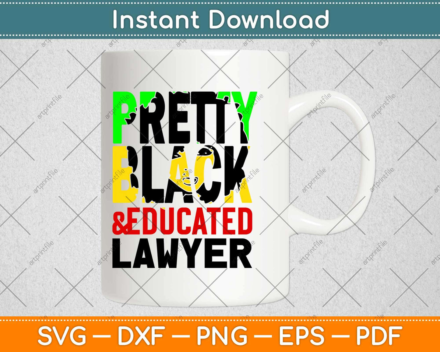 Pretty Black Educated Lawyer Svg Design Cricut Printable Cutting Files