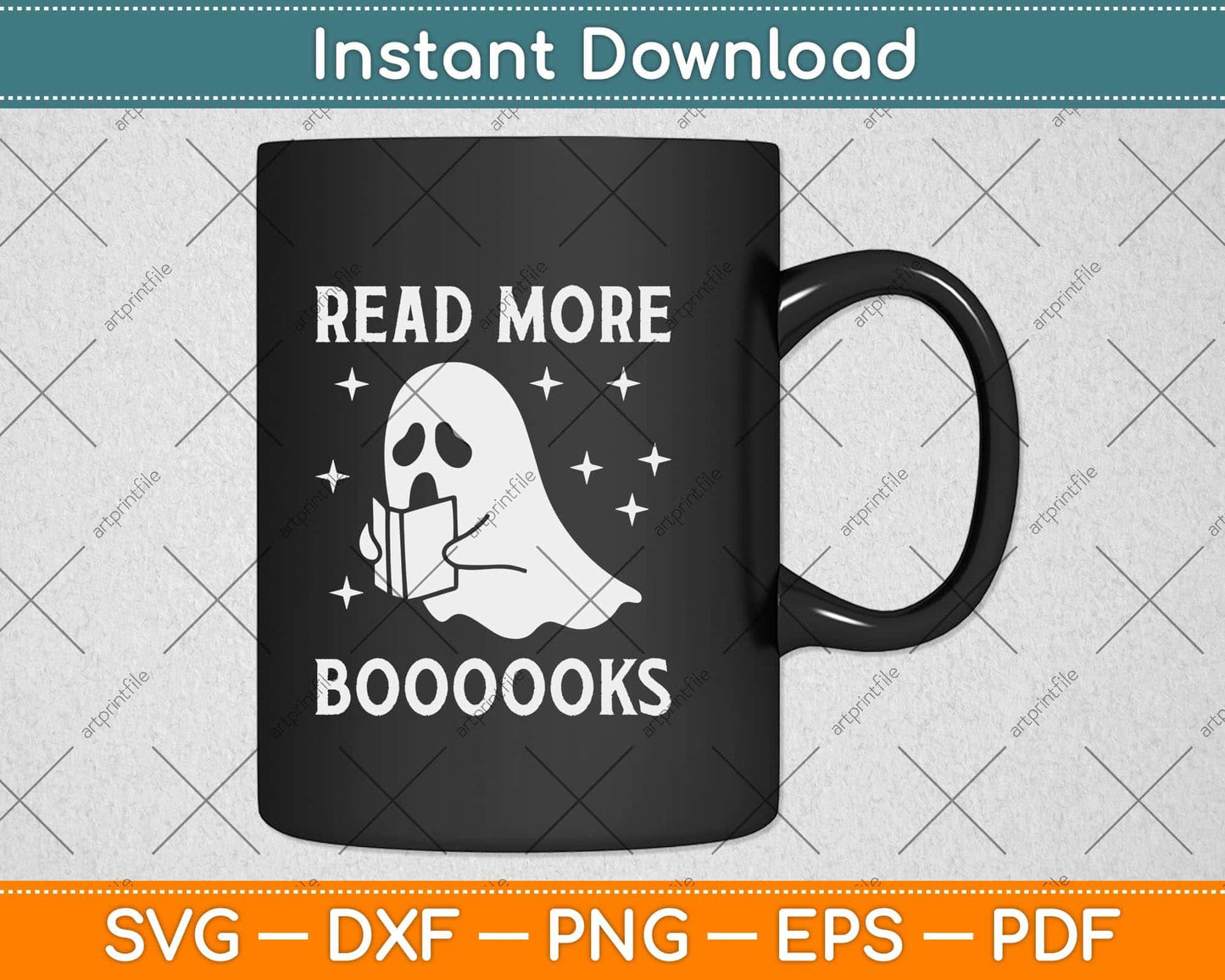 Read More Boooooks Cute Ghost Read More Boooooks Halloween Svg Cutting File