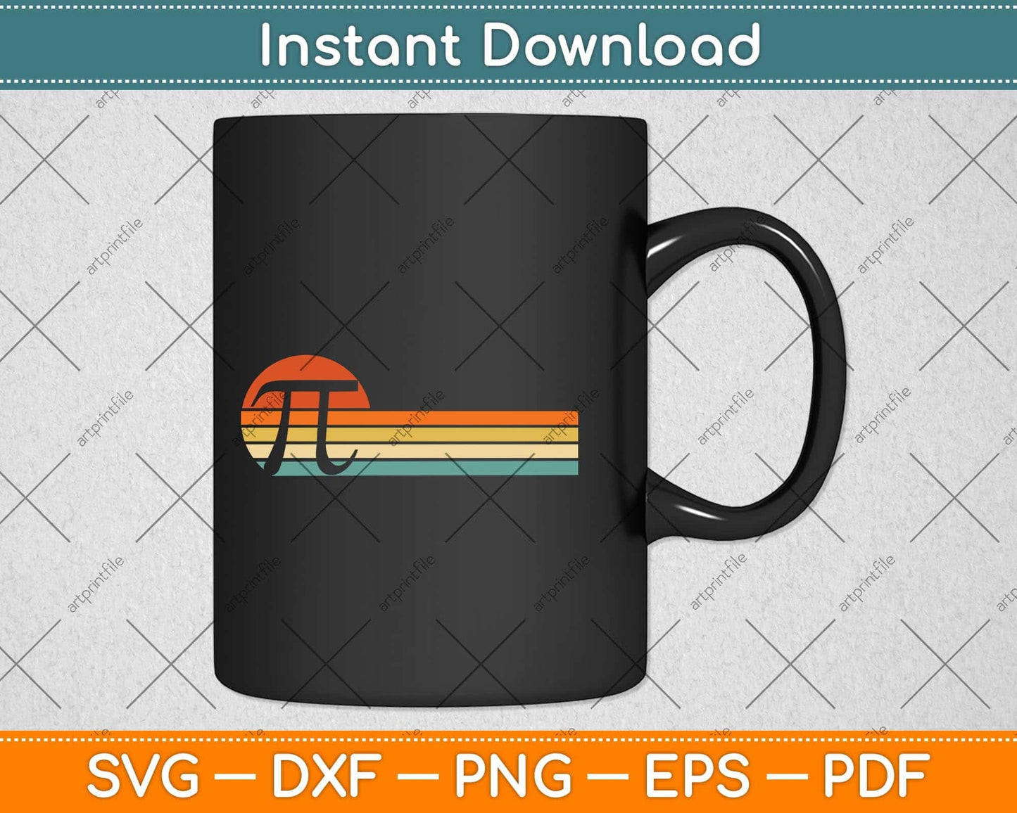 Retro Vintage Pi Day 3.14 Funny Math Nerd Svg Png Dxf Digital Cutting File