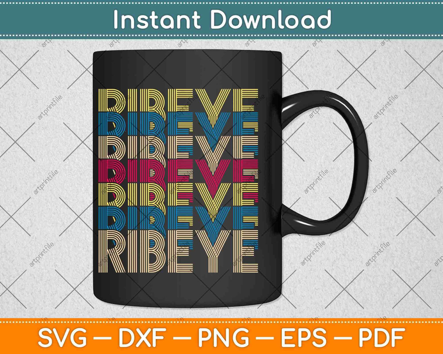Ribeye Retro Vintage Funny Steak Meat Keto Diet Foodie Svg Design