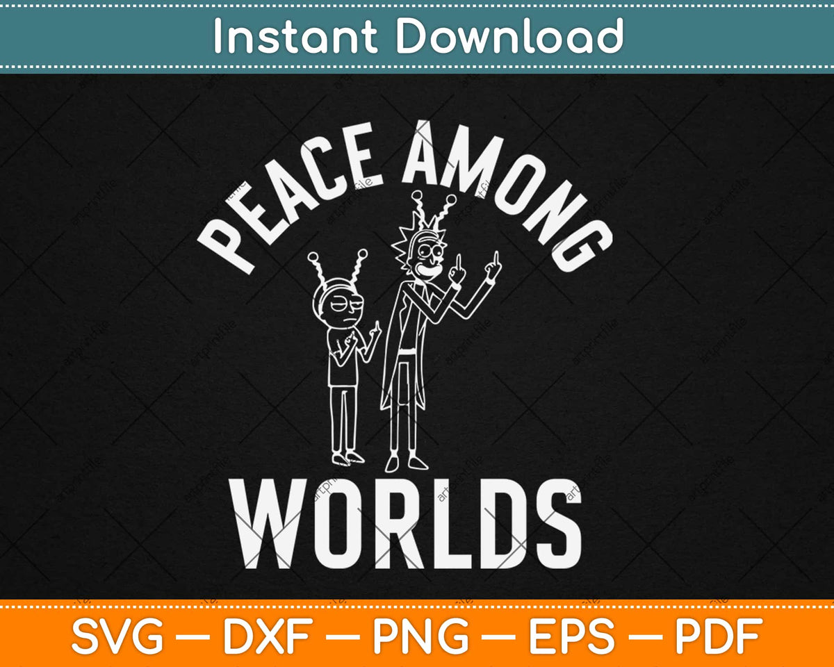 Maglietta Rick And Morty Peace Among Worlds | Uomo | 100% Cotone | Regular Fit | Colore Nero | Taglia L