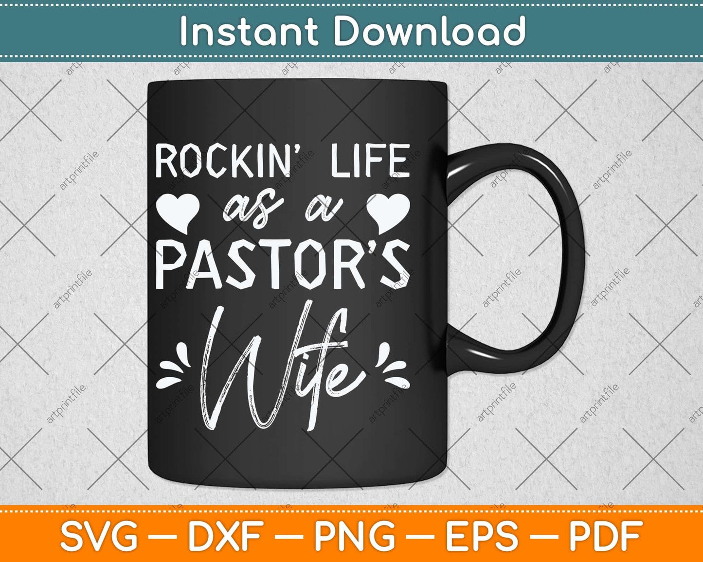 Rockin Life as a Pastor's Wife Svg Png Dxf Digital Cutting File