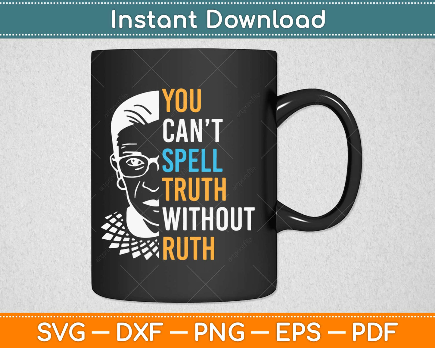 Ruth Bader Ginsburg What Would Do Notorious RBG Feminism Svg Png Dxf Design