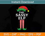 Sassy Elf Matching Family Group Christmas Svg Png Dxf 