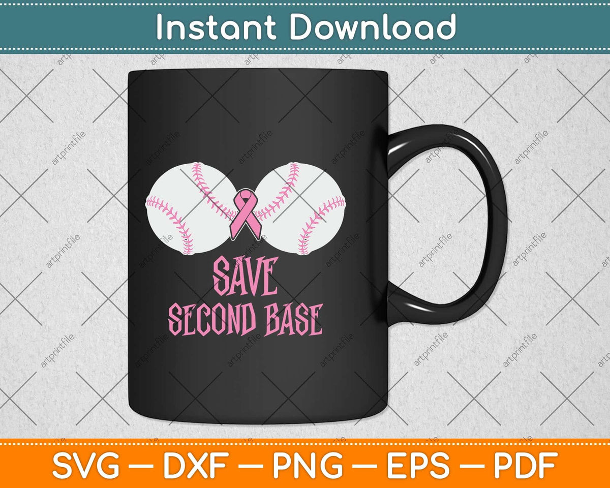 Save Baseball Boobs Softball Funny Breast Cancer Svg Png Dxf Digital Cutting File