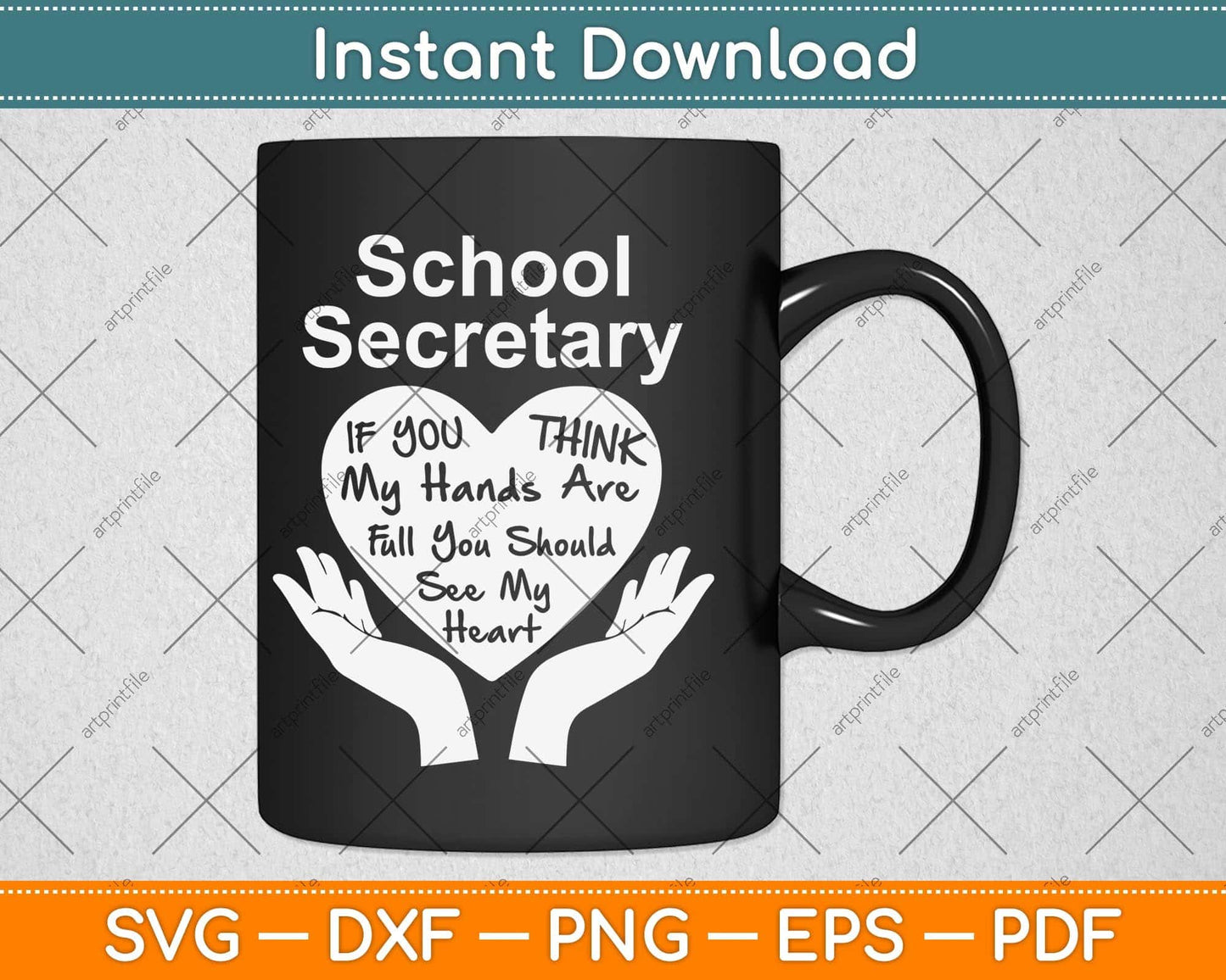 School Secretary Clerk Office Heart Group Svg Png Dxf Digital Cutting File