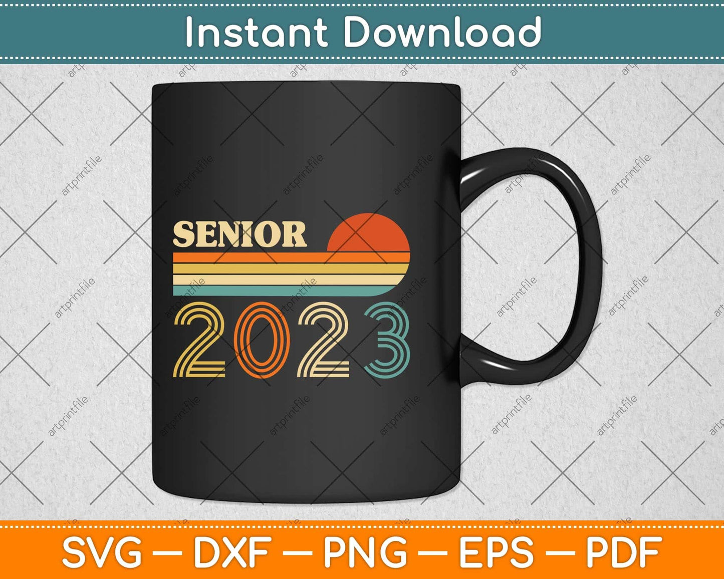 Senior 2023 Retro Class of 2023 Seniors Graduation Svg Png Dxf Digital Cutting File