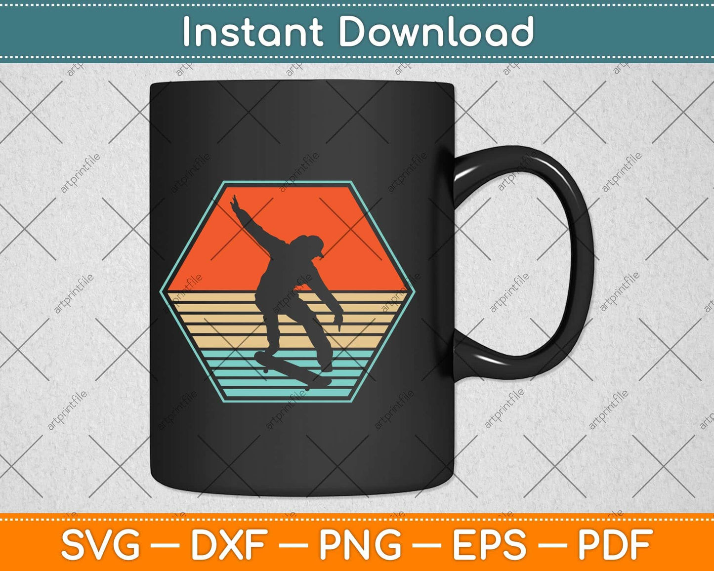Skateboard Skateboarding Gift for Skateboarders Svg Png Dxf Digital Cutting File