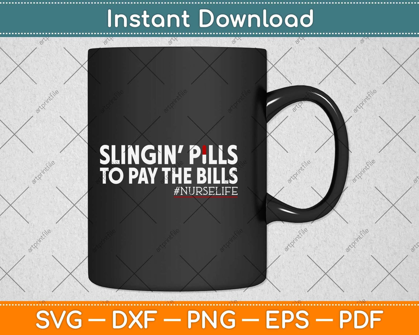 Slinging Pills To Pay The Bills Funny Pharmacy Svg Png Dxf Digital Cutting File