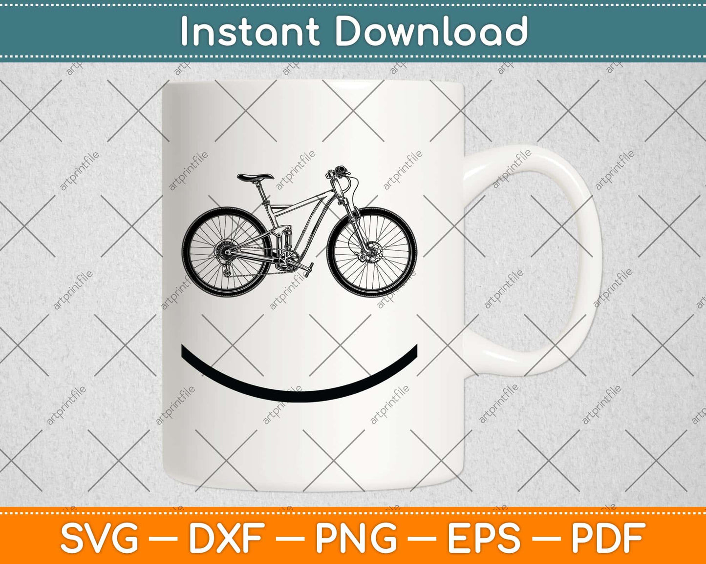 Smiley Cycling Funny Svg Design Cricut Printable Cutting Files
