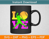 Softball love Svg Design Cricut Printable Cutting Files