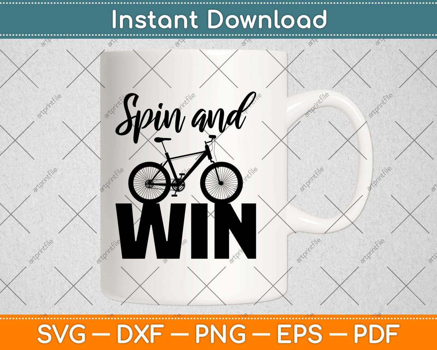 Spin And Win Cycling Svg Design Cricut Printable Cutting Files