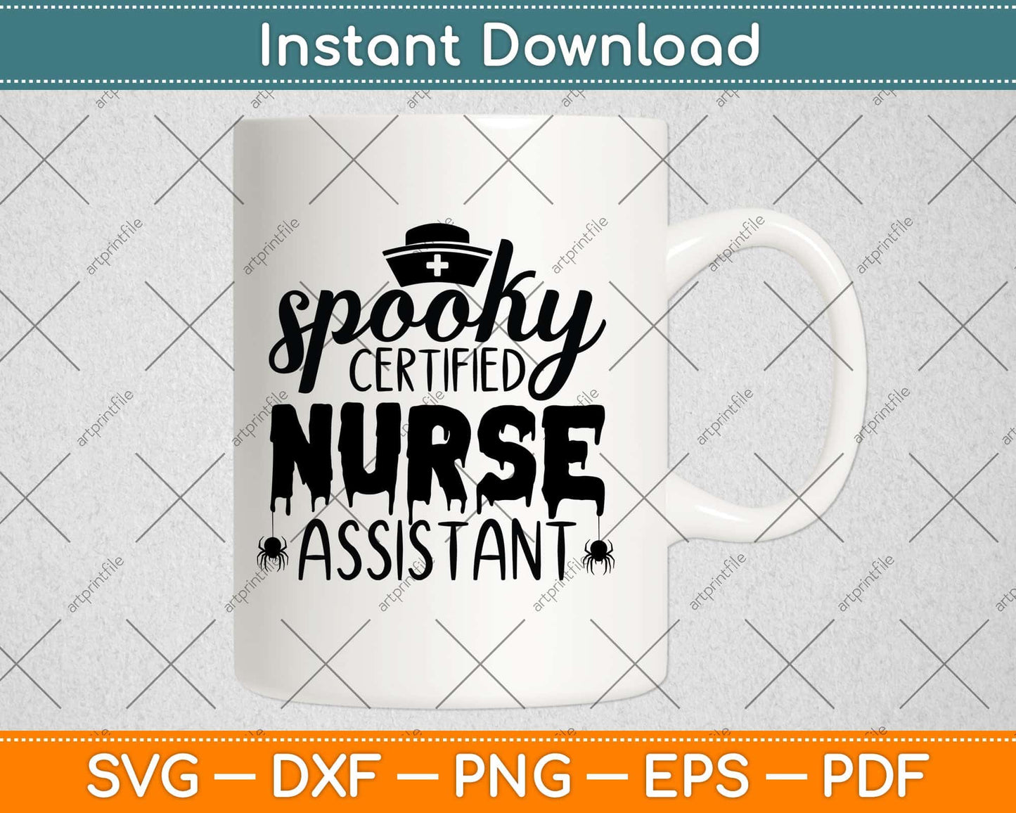 Spooky Certified Nurse Assistant Halloween Svg Png Dxf Digital Cutting File