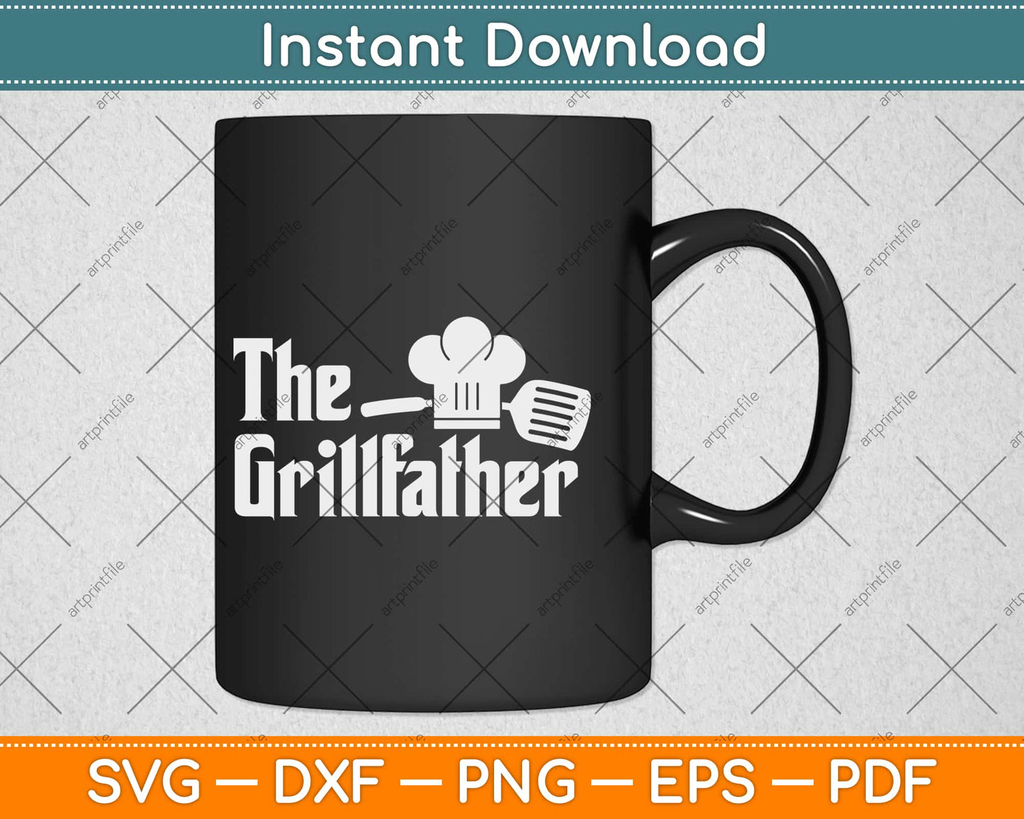 The Grillfather Funny Dad Grandpa Grilling BBQ Father’s Day Svg Design