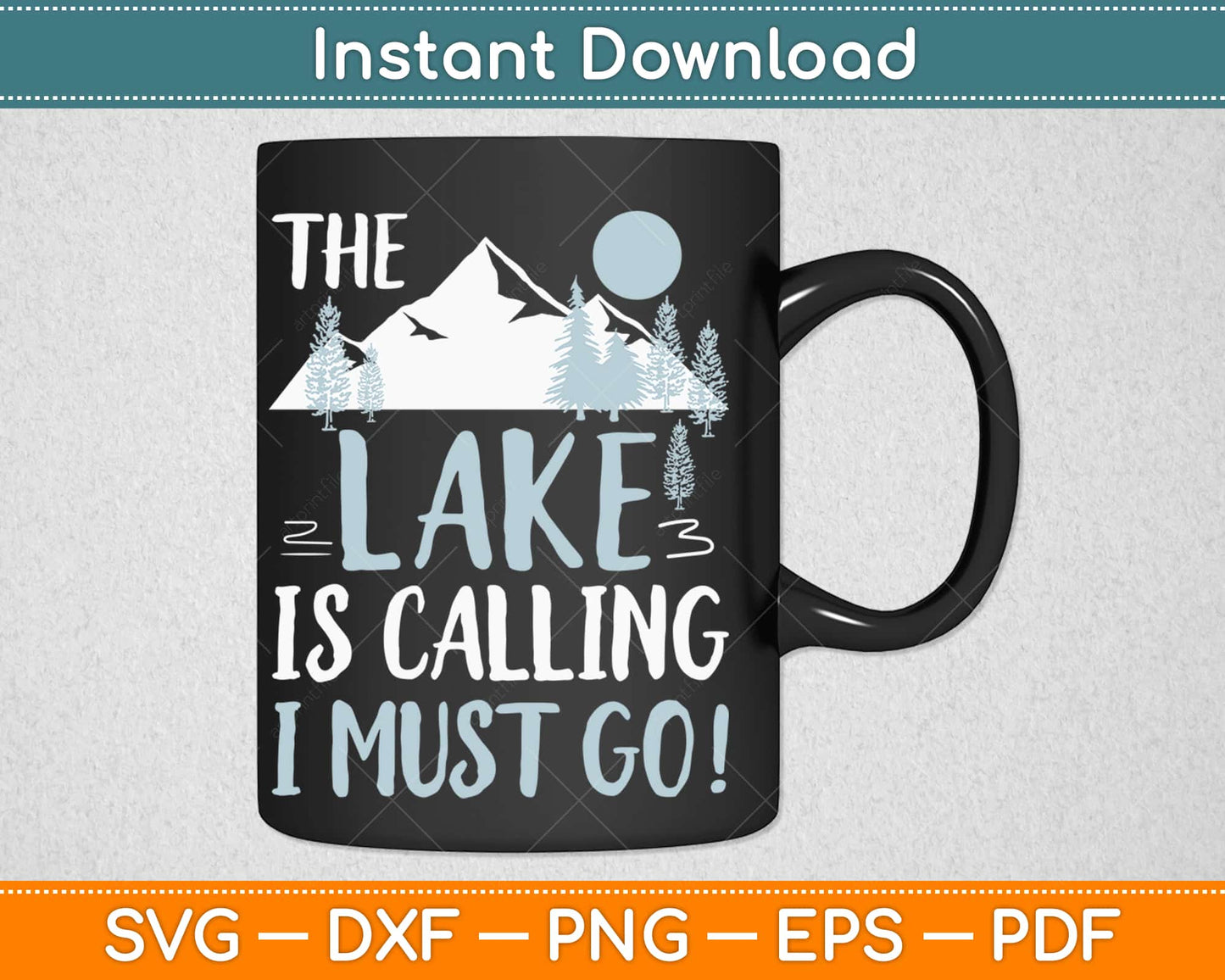 The Lake Is Calling I Must Go Camping Fishing Outdoors Svg Design Cricut Cutting File