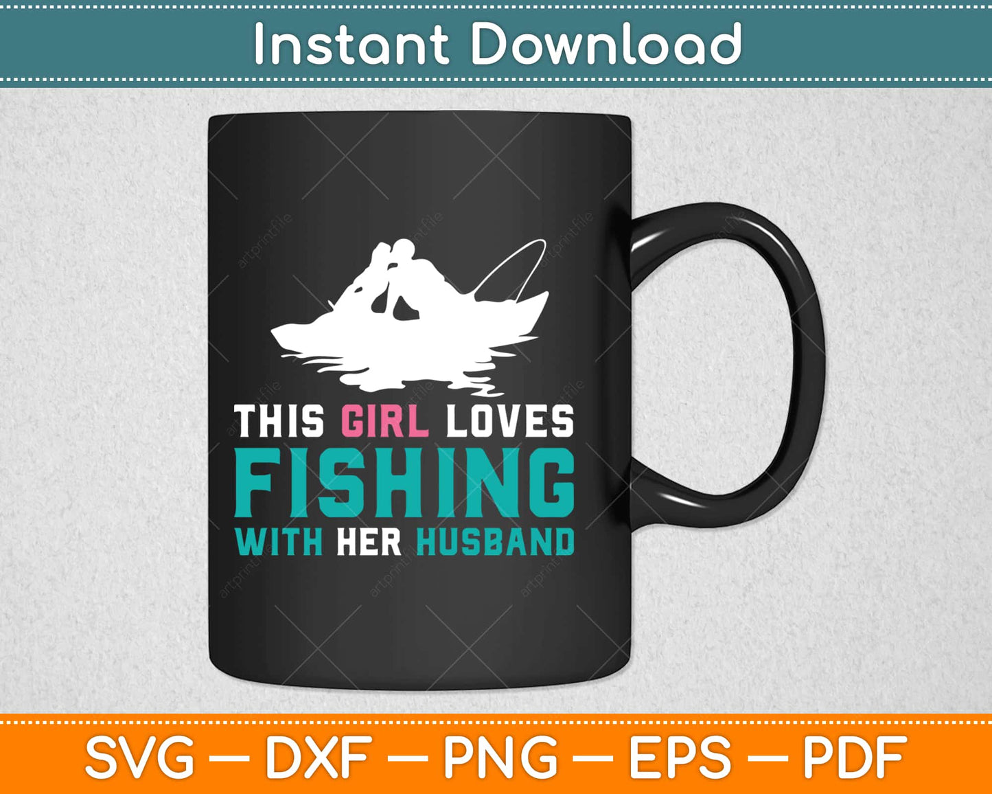 This Girl Loves Fishing Svg Design Cricut Printable Cutting Files