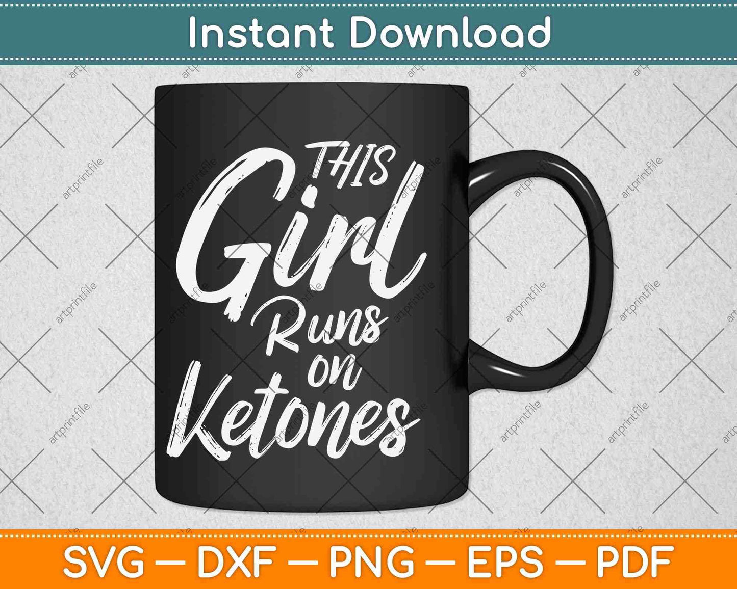This Girl Runs on Ketones Svg Design Cricut Printable Cutting Files