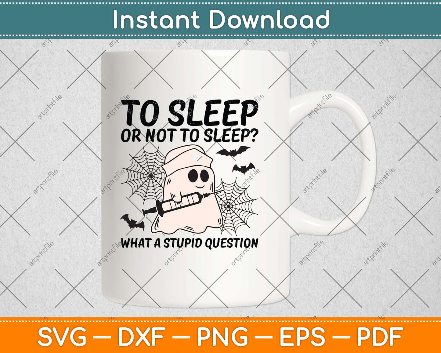 To Sleep Or Not To Sleep Funny Nurse Halloween Svg Png Dxf Digital Cutting File