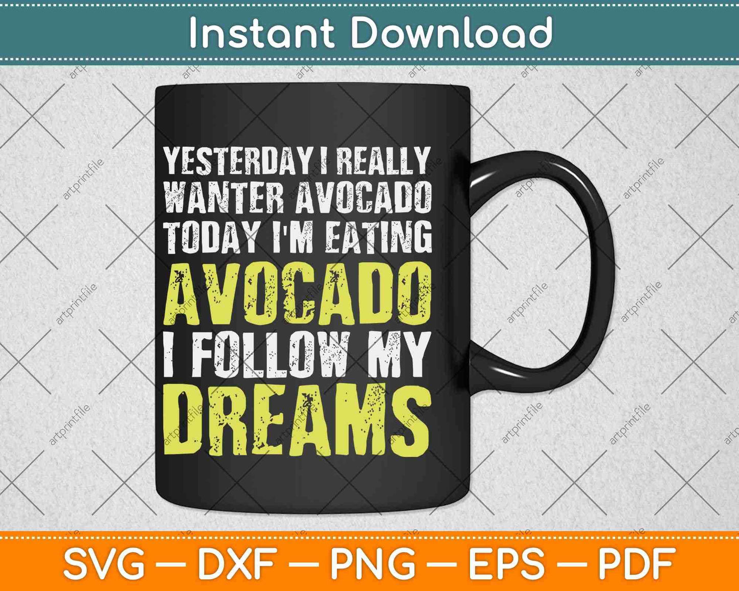 Today I'm Eating Avocado Vegan Keto Diet Svg Png Dxf Digital Cutting Files