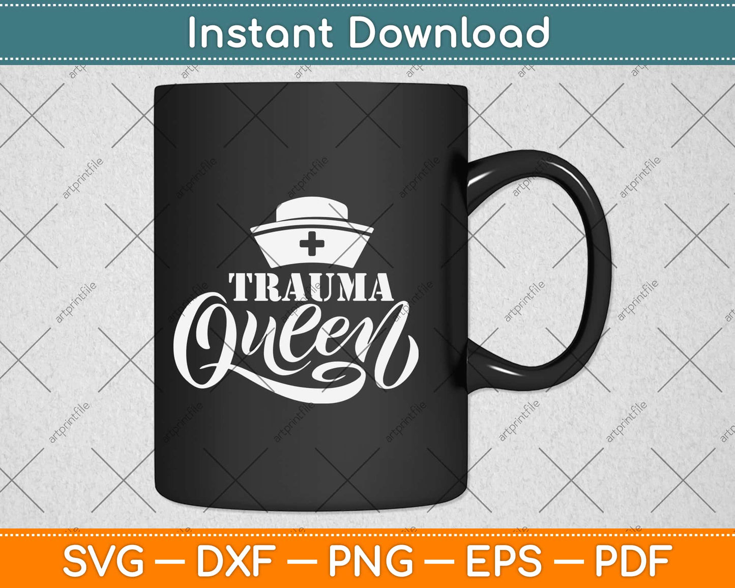 Trauma Queen Nurse Mother's Day Gifts Svg Design Cricut Printable Cutting Files