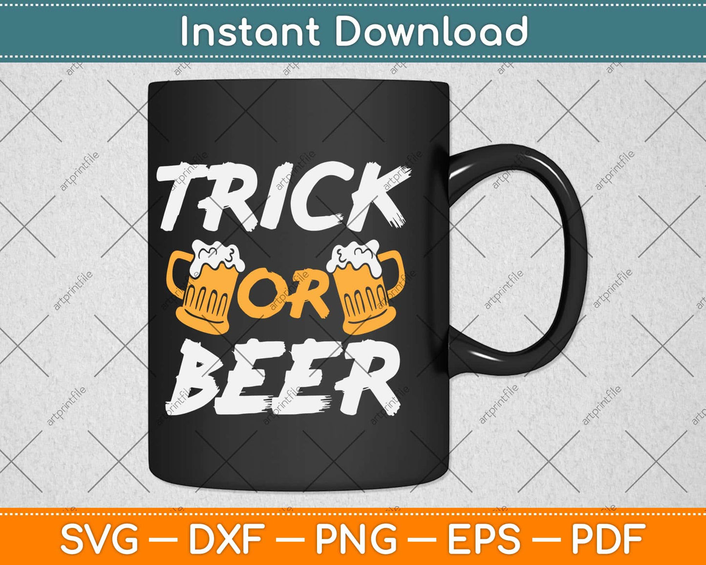 Trick Or Beer Svg Design Cricut Printable Cutting File