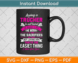 Trucker Truck Driver Girlfriend Wife Svg Design Cricut Printable Cutting Files