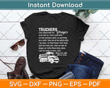Truckers Prayer Truck Driver Svg Design Cricut Printable Cutting Files