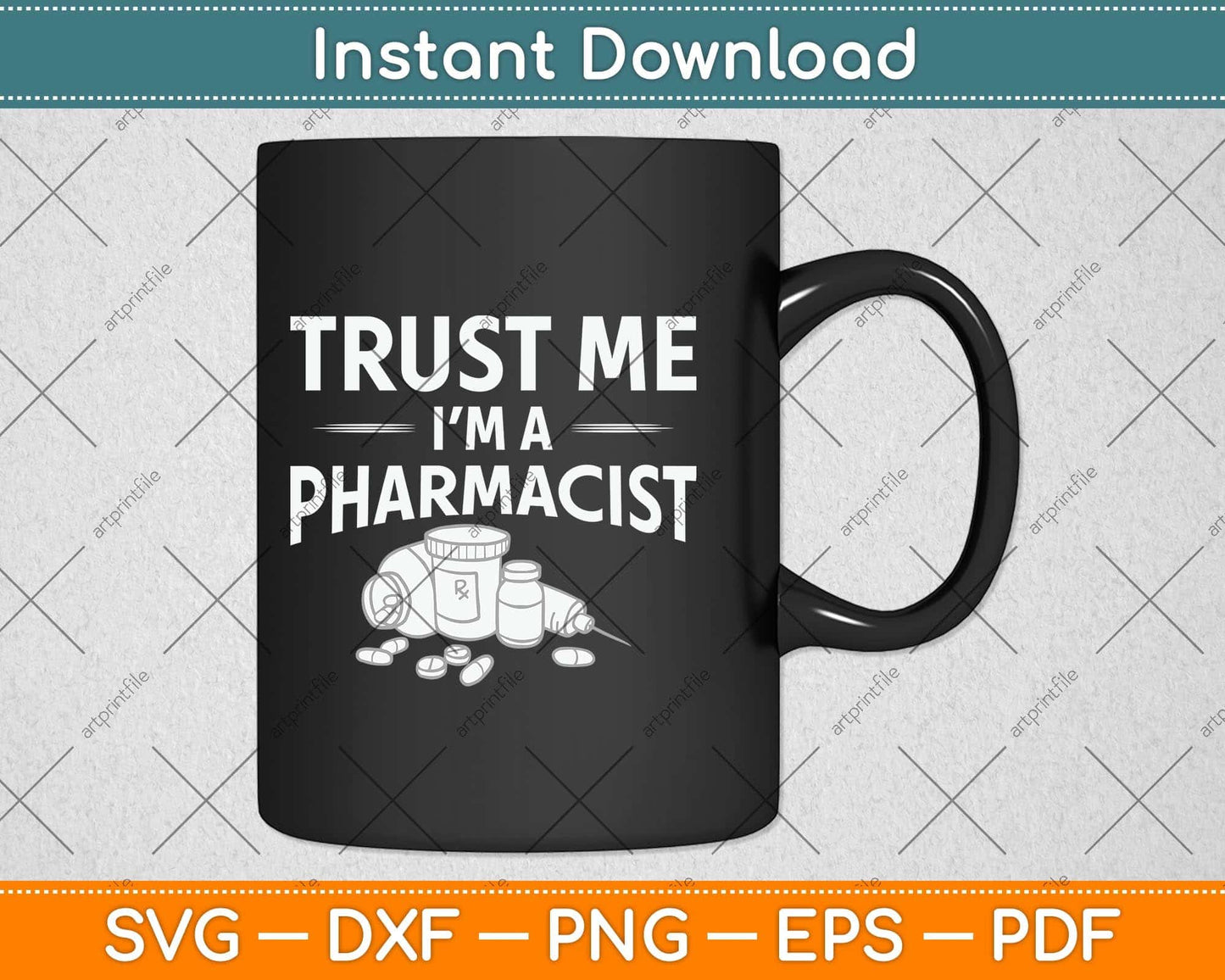 Trust me I'm a pharmacist Pharmacy Apothecary Medicine Svg Png Dxf Cutting File