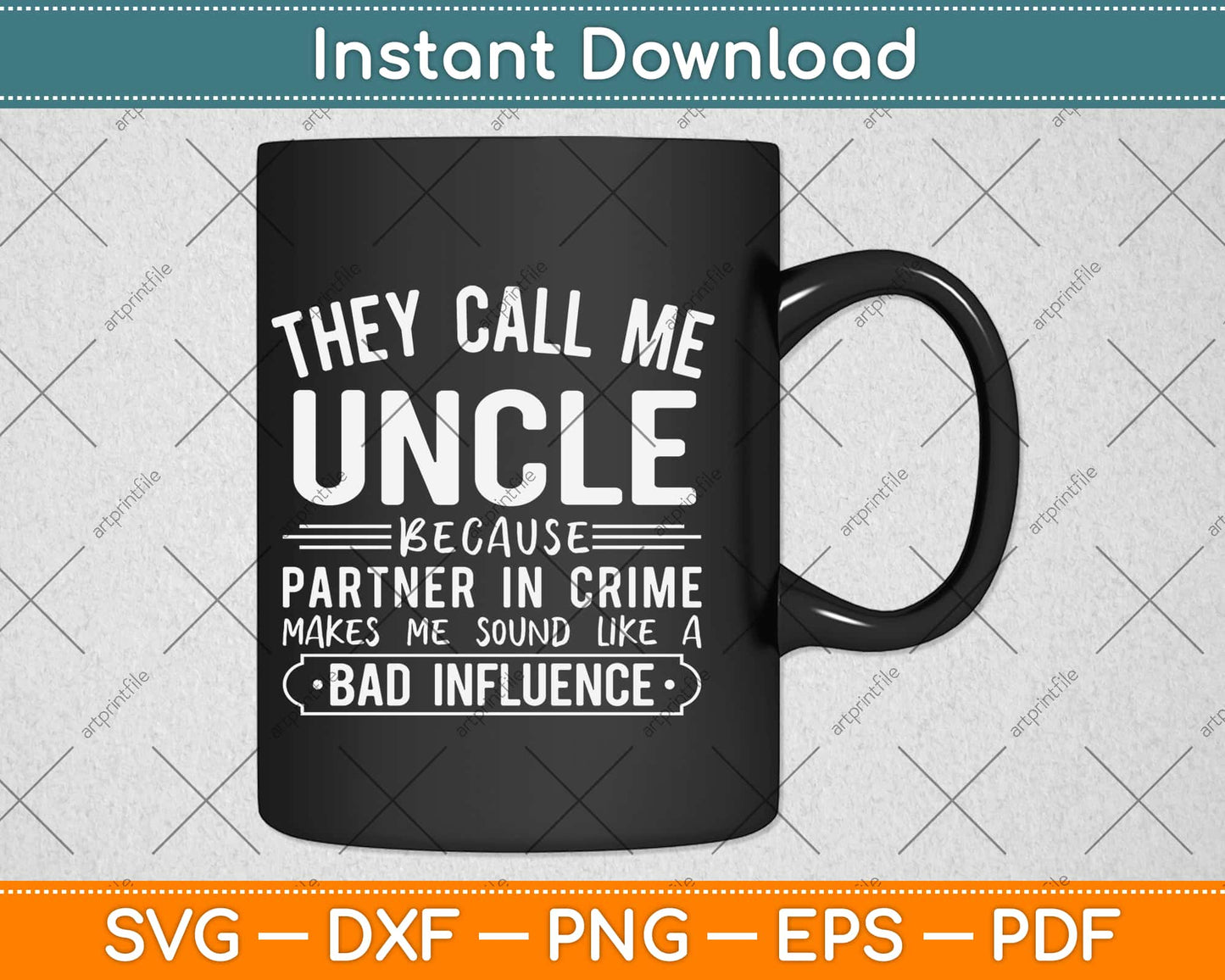 Uncle Partner In Crime Funny Uncle Svg Design Cricut Printable Cutting Files