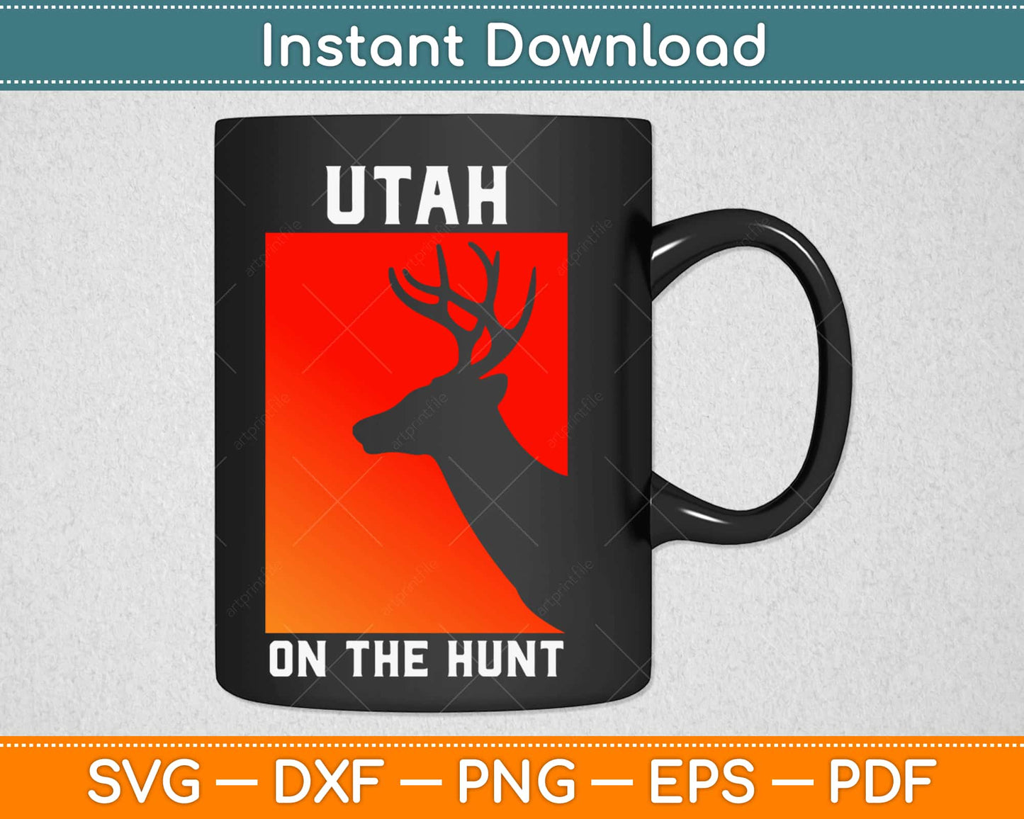 Utah Elk Deer Hunter Hunting Svg Design Cricut Printable Cutting Files