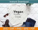 Vegan for Health Planet and Animals Svg Design Cricut 