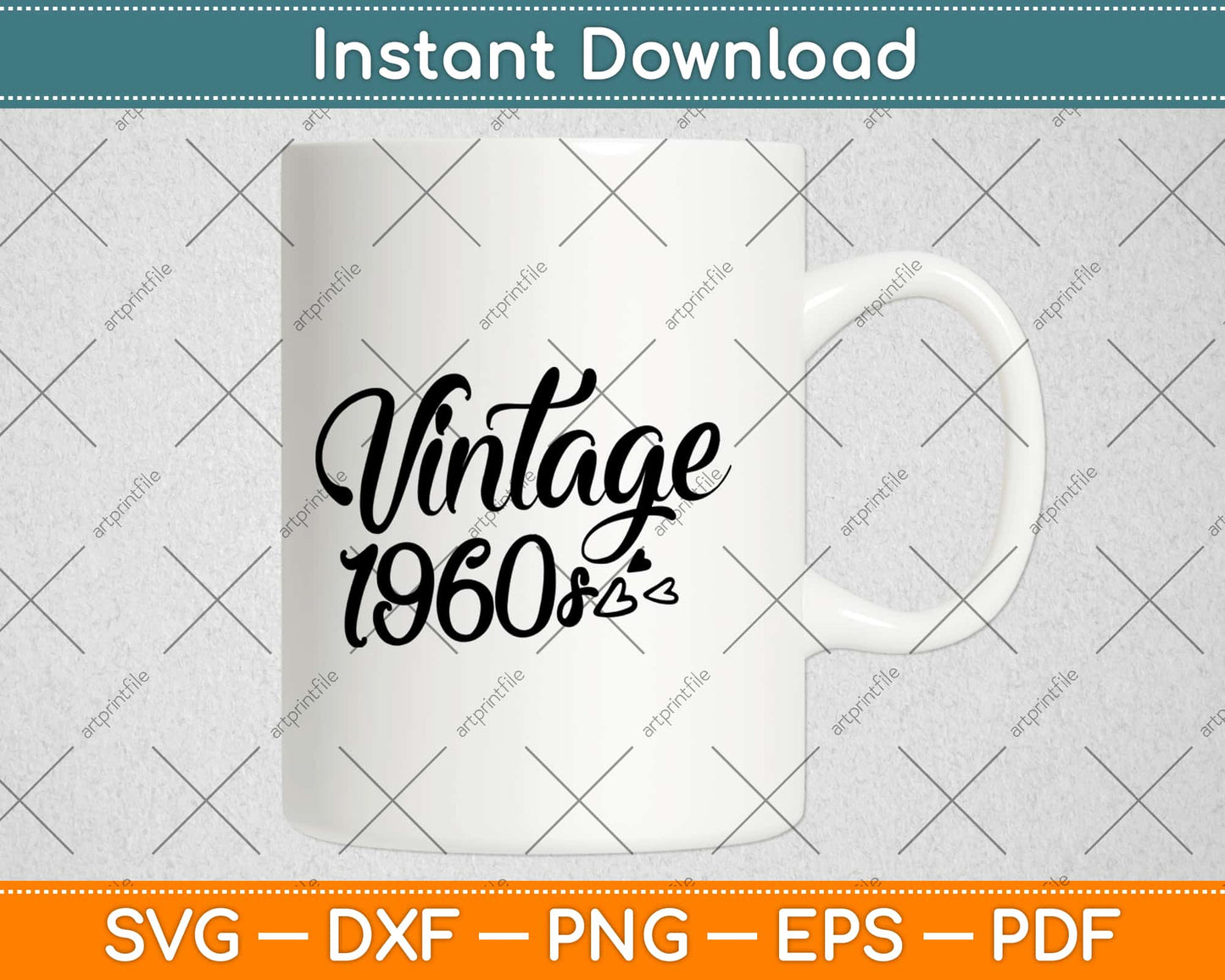 Vintage 1960s 60th Birthday Svg Design Cricut Printable Cutting Files