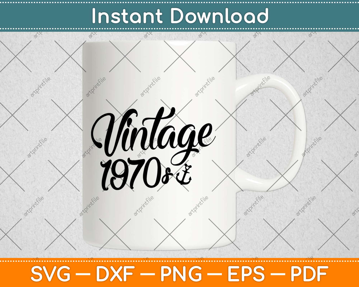 Vintage 1970s 50th Birthday Svg Design Cricut Printable Cutting Files