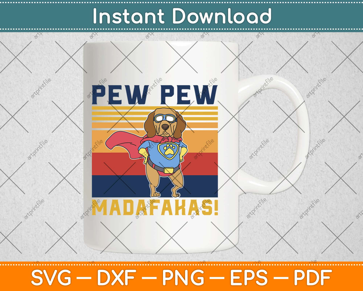 Vintage Pew Madafakas Dog Cute Dog Bulldog Svg Design Cricut Cutting Files